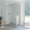 SANYCCES Pannello laterale per box doccia Fit L 69 x H 200cm, Sp. 8 mm vetro vetro senza finitura / trasparente profilo in alluminio dorato anodizzato