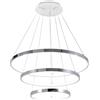 NOVECENTO Lampadario LED moderno Joy grigio Ø80cm, luce naturale 3615 lumen, NOVECENTO