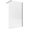 SANYCCES Box doccia walk-in Single, vetro 8 mm, H 200 cm, profilo nero