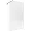 SANYCCES Box doccia walk-in Single, vetro 8 mm, H 200 cm, profilo nero spazzolato