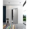 Leroy Merlin Porta interna a battente Incanto V in legno di abete colore bianco, L 70 x H 210 cm, apertura a destra
