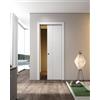 Leroy Merlin Porta interna scorrevole Incanto V in legno di abete colore bianco, L 70 x H 210 cm, apertura reversibile