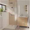 SENSEA Box doccia walk-in Easy, vetro serigrafato 6 mm, L 67-68.5 cm x H 195 cm, profilo cromo