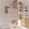 SENSEA Box doccia walk-in Easy, vetro serigrafato 6 mm, L 87-88.5 cm x H 195 cm, profilo cromo