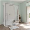 Leroy Merlin Box doccia con ingresso frontale L 100 x H 190 cm, in vetro trasparente profilo grigio cromato Bilbao