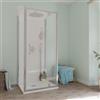 Leroy Merlin Box doccia con ingresso frontale L 90 x H 190 cm, in vetro trasparente profilo grigio cromato Bilbao