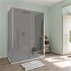 Leroy Merlin Box doccia con ingresso frontale L 100 x H 190 cm, in vetro trasparente profilo grigio cromato Bilbao