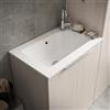 Leroy Merlin Mobile lavanderia Jnka 2 ante in truciolare legno larice bianco P 48 x L 70 x H 91 cm