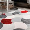 Leroy Merlin Tappeto Gioia Seventies in polipropilene grigio e rosso L 190 x L 133 cm