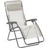 LAFUMA MOBILIER Lettino senza cuscino RELAX RSXA LAFUMA MOBILIER in acciaio grigio e seduta beige