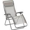 LAFUMA MOBILIER Lettino senza cuscino RELAX RSXA LAFUMA MOBILIER in acciaio grigio e seduta marrone