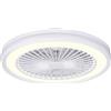 Inspire Ventilatore da soffitto LED Rafaga con pale invisibili bianche, struttura bianca, ø 47 cm silenzioso con telecomando INSPIRE
