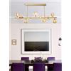 NOVECENTO Plafoniera glamour Fenix dorato IP20, 10XG9