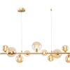 NOVECENTO Lampadario Glamour Fenix oro paralume miele 10x G9 NOVECENTO