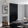 Leroy Merlin Kit anta scorrevole con binario Hollywood 2 ante nero L 120 x H 270 cm