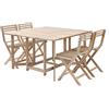 NATERIAL Set tavolo e sedie Solis NATERIAL in acacia marrone per 4 persone