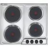 Delonghi Piano cottura elettrico 4 zone L 58 cm FFI 46 ER DE'LONGHI argento