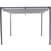 NATERIAL Gazebo in alluminio e acciaio grigio antracite copertura mobile 3 x 3 m - NATERIAL