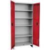 Leroy Merlin Armadio alto Pratiko C in acciaio, grigio e rosso L 80 x H 179.5 x P 40 cm 2 ante