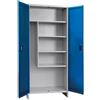 Leroy Merlin Armadio per scope Pratiko N in acciaio, grigio e blu L 60 x H 179.5 x P 40 cm 2 ante, da interno