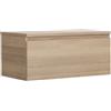 SENSEA Mobile da bagno sospeso sotto lavabo L 90 x H 40.5 x P 48 cm rovere opaco, 1 cassetto SENSEA Base