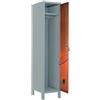 Leroy Merlin Armadio spogliatoio Pratiko X in acciaio grigio/rosso L 36 x H 179.5 x P 35 cm 1 anta per interno