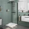 SENSEA Box doccia walk-in Neo, vetro 8 mm, L 68.6-69.5 cm x H 200 cm, profilo nero