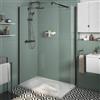 SENSEA Box doccia walk-in Neo, vetro 8 mm, L 78.6-79.5 cm x H 200 cm, profilo nero