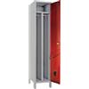 Leroy Merlin Armadio alto Pratiko Spogliatoio Sp/Pul Slim a/rosse in acciaio, grigio e rosso L 36 x H 179.5 x P 50 cm 1 anta, da interno