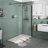 SENSEA Box doccia walk-in Neo, vetro 8 mm, L 138-139.5 cm x H 200 cm, profilo nero
