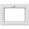 ISOXA Finestra in PVC bianco L 80 x H 50 cm, 1 anta ribaltabile