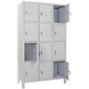 Leroy Merlin Armadietto multilocker Monoblocco 12 posti in acciaio grigio/grigio L 100 x H 179.5 x P 35 cm 12 ante per interno