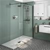 SENSEA Box doccia walk-in Neo, vetro 8 mm, L 178-179.5 cm x H 200 cm, profilo nero