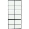Leroy Merlin Anta per porta scorrevole esterno muro 12V satinata, in alluminio nero L 96 x H 220 cm spessore 20 mm, apertura reversibile