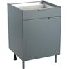 DELINIA Base Eleki B60 con cassetto grigio celadon L 60 x H 87.1 x P 58 cm