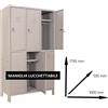 Leroy Merlin Armadio spogliatoio Monoblocco-Multi P50/I in acciaio grigio/grigio L 100 x H 179.5 x P 50 cm 6 ante per interno