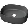 OLYMPIA CERAMICA Lavabo da appoggio Paddle OLYMPIA CERAMICA rettangolare in ceramica L 50 x H 14 x P 40 cm nero matt