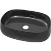 OLYMPIA CERAMICA Lavabo da appoggio Paddle OLYMPIA CERAMICA rettangolare in ceramica L 60 x H 40 x P 40 cm nero lucido