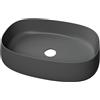 OLYMPIA CERAMICA Lavabo da appoggio Paddle OLYMPIA CERAMICA rettangolare in ceramica L 60 x H 40 x P 40 cm nero matt