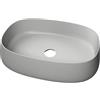 OLYMPIA CERAMICA Lavabo da appoggio Paddle OLYMPIA CERAMICA rettangolare in ceramica L 60 x H 40 x P 40 cm grigio