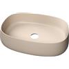OLYMPIA CERAMICA Lavabo da appoggio Paddle OLYMPIA CERAMICA rettangolare in ceramica L 60 x H 40 x P 40 cm marrone