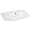 PELIPAL Lavabo a incasso ovale vasca centrale Image L 70.5 x H 1.5 x P 49.2 cm in vetro bianco lucido
