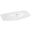 PELIPAL Lavabo a incasso ovale vasca centrale L 91.5 x H 1.2 x P 49.2 cm in vetro bianco lucido