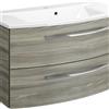 PELIPAL Mobile da bagno sospeso sotto lavabo L 90 x H 49 x P 48 cm grigio, 2 cassetti PELIPAL Image