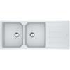 Franke Lavello sopratop 2 vasche in fragranite bianco FRANKE City L 50 x L 116 cm, reversibile