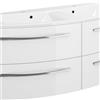 PELIPAL Mobile da bagno sospeso sotto lavabo L 130 x H 48 x P 48 cm bianco lucido, 4 cassetti PELIPAL Image