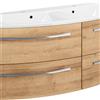 PELIPAL Mobile da bagno sospeso Image di Pelipal L 130 x H 48 x P 48 cm rovere riviera, 4 cassetti