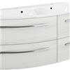 PELIPAL Mobile da bagno sospeso Image di Pelipal L 130 x H 48 x P 48 cm rovere bianco, 4 cassetti