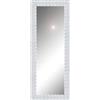 Leroy Merlin Specchio Fiorenza rettangolare in legno bianco argento 125 x 40 cm