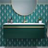 Leroy Merlin Mobile bagno sospeso con lavabo L 120 x H 40 x P 45.5 cm verde e oro per vasca centrale Loa